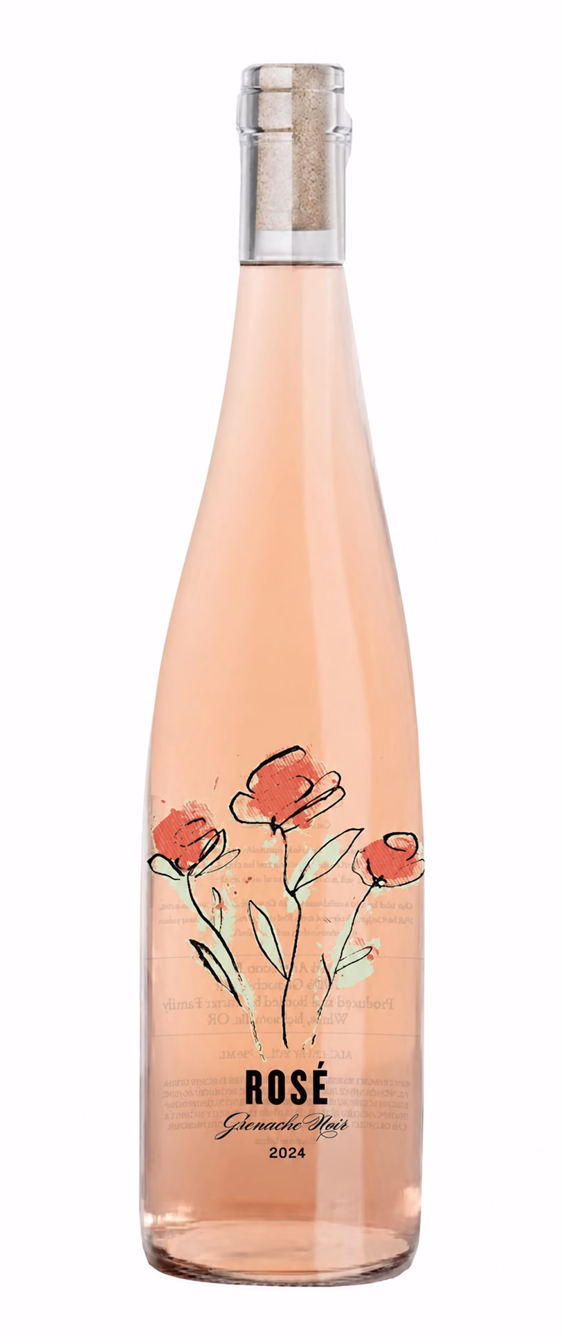 Rosé wine bottle